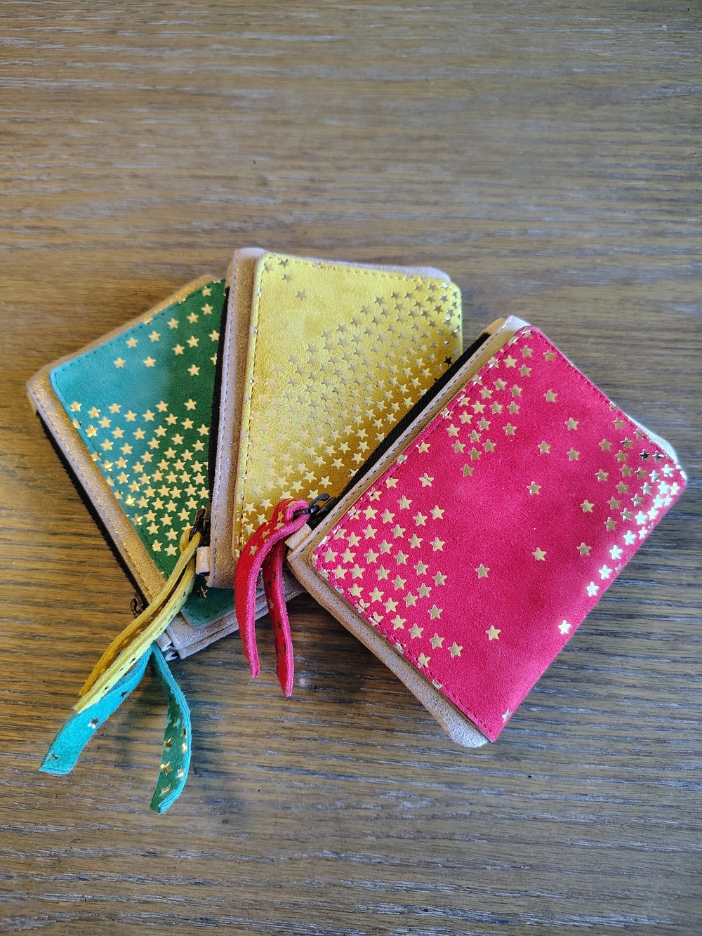 anae rose paris Star Suede Mini Wallet Coin Purse Choose 1 Color